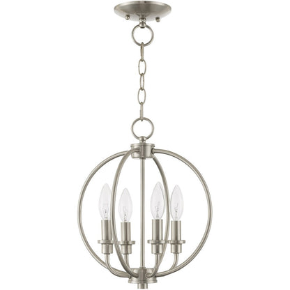 Four Light Dimmable Chandelier With Shades