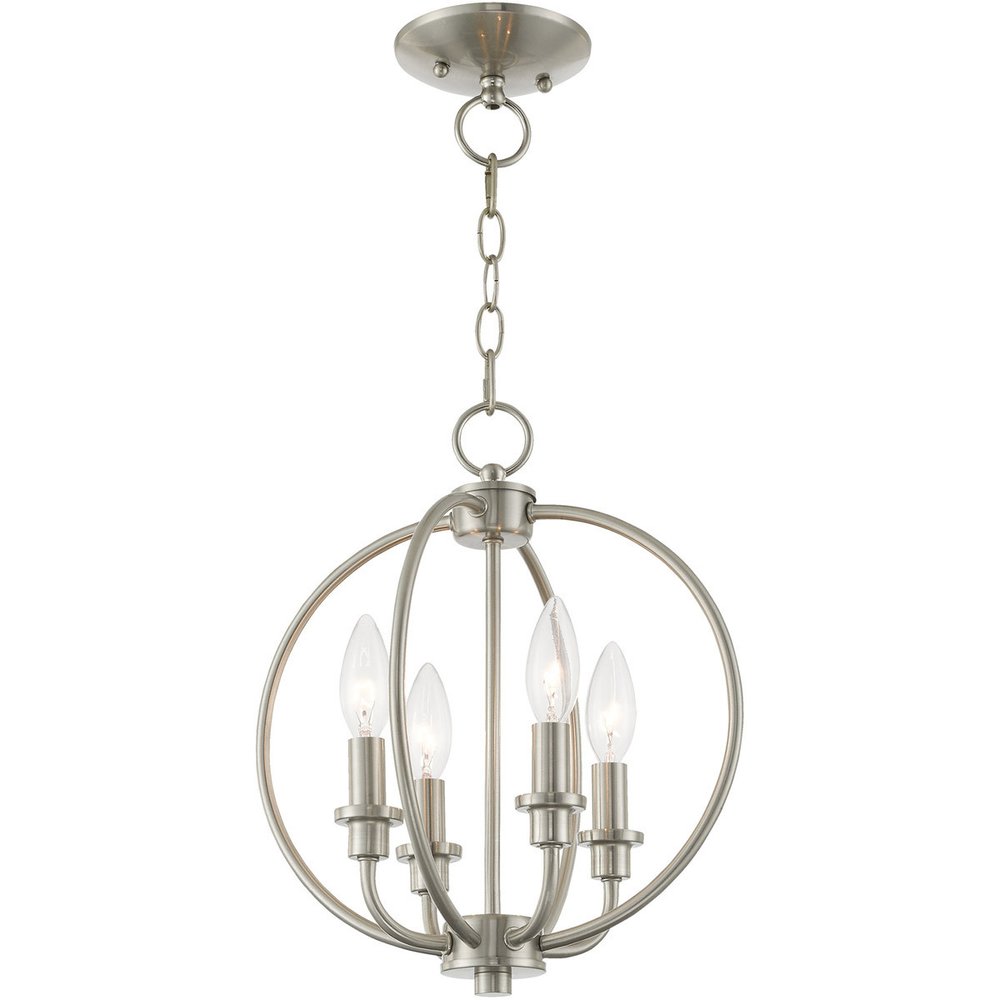 Four Light Dimmable Chandelier With Shades