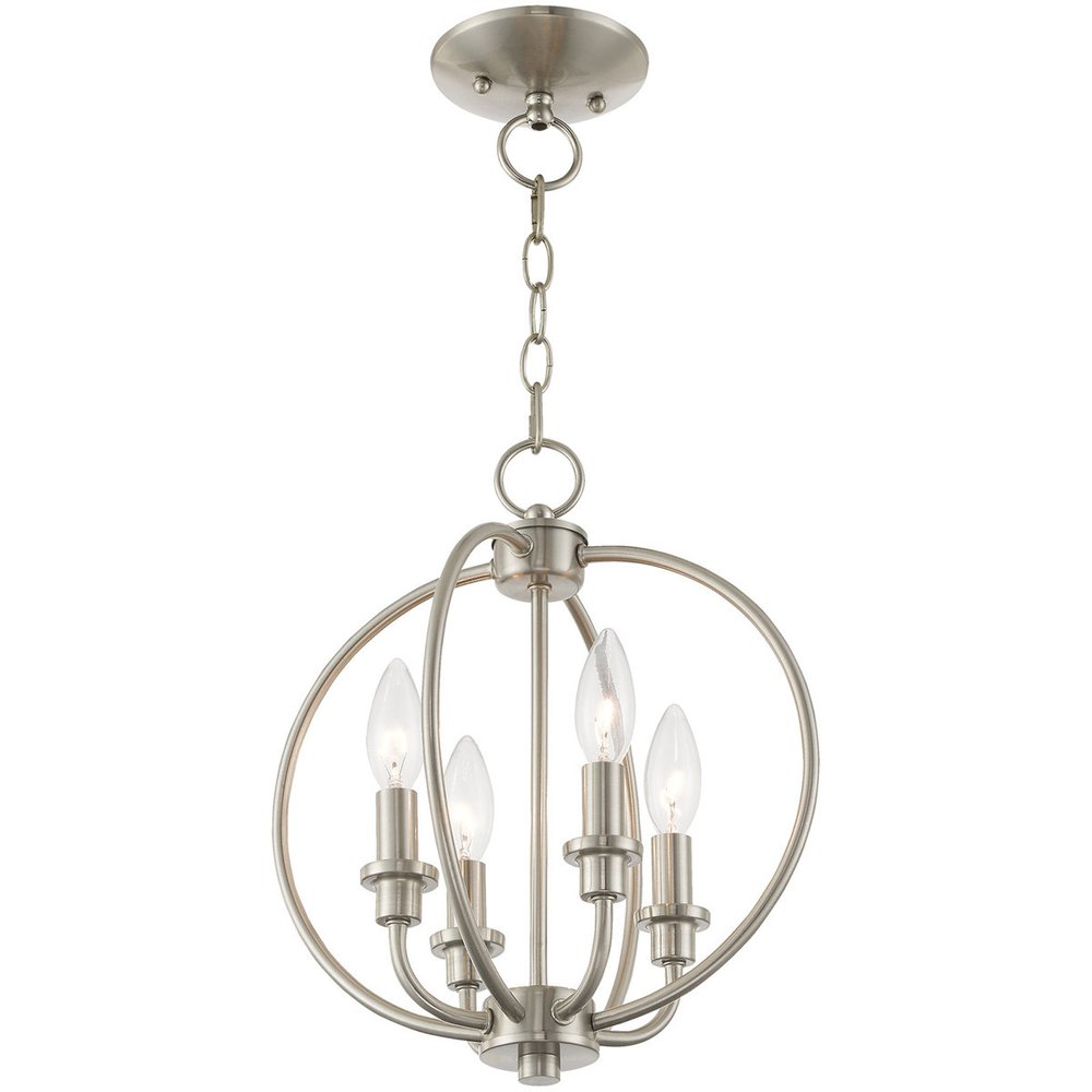 Four Light Dimmable Chandelier With Shades