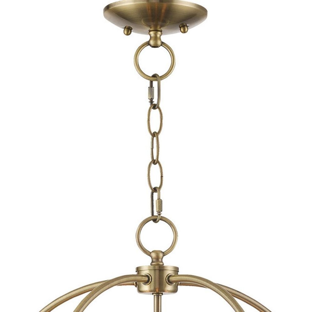 Five Light Dimmable Chandelier With Shades
