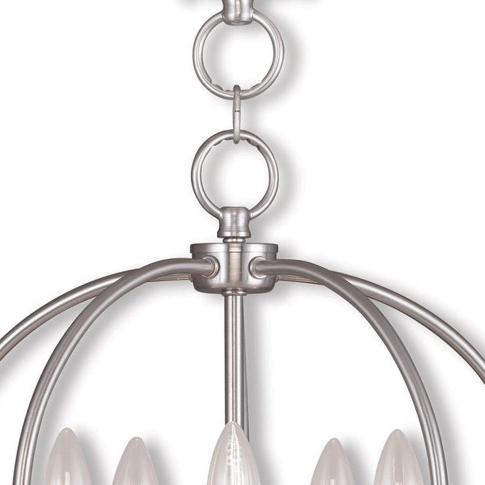 Five Light Dimmable Chandelier With Shades