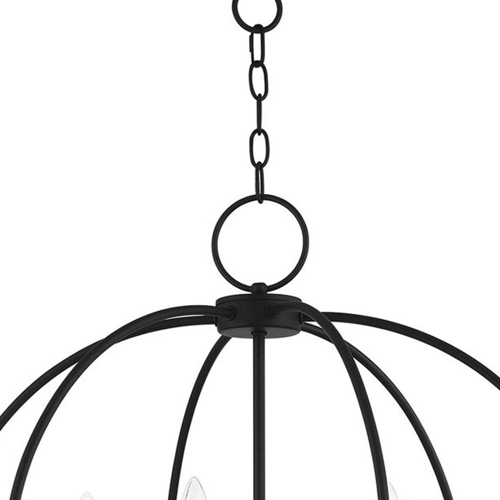 Six Light Dimmable Chandelier With Shades