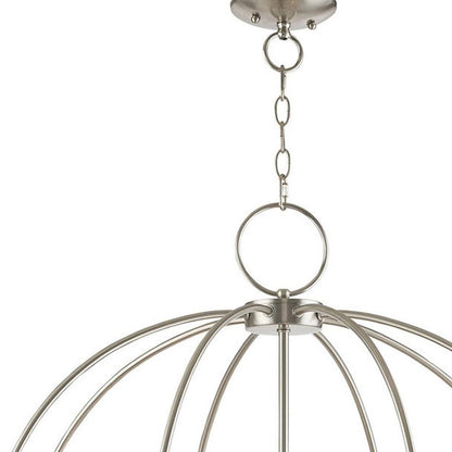 Eight Light Dimmable Chandelier With Shades