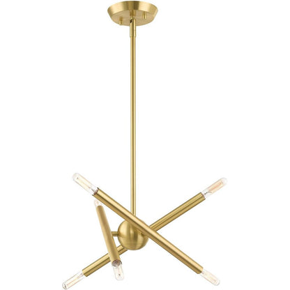 Six Light Dimmable Chandelier With Shades