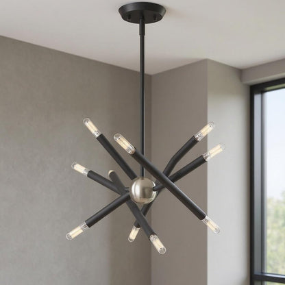 Six Light Dimmable Chandelier With Shades
