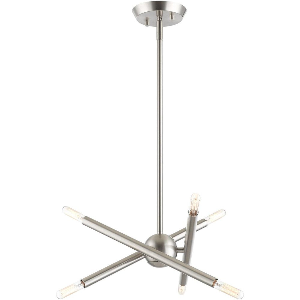 Six Light Dimmable Chandelier With Shades