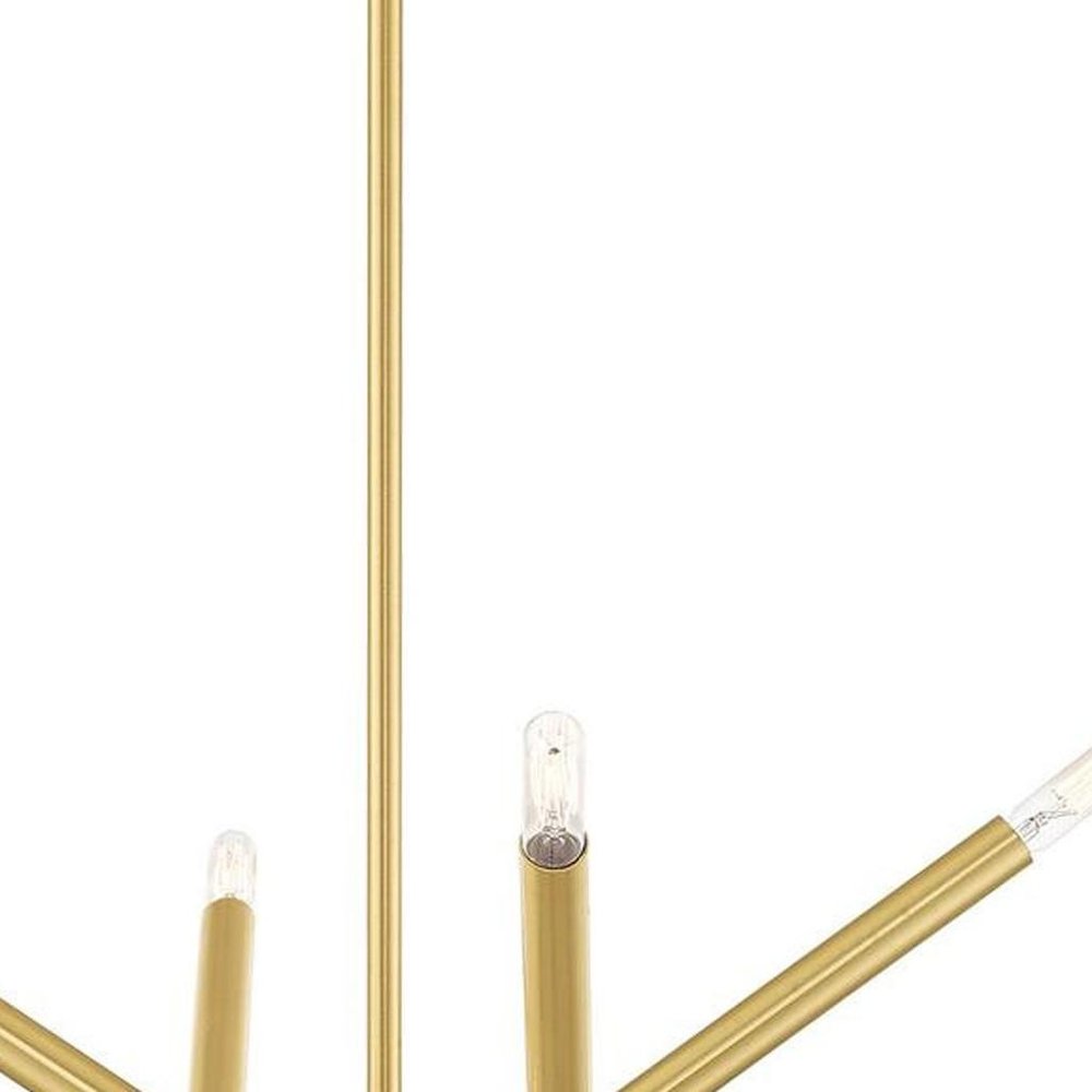Eight Light Dimmable Chandelier With Shades