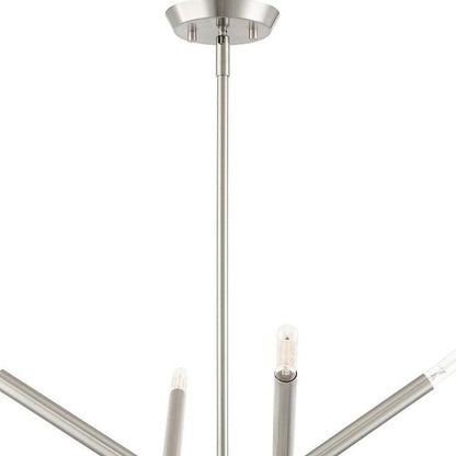 Eight Light Dimmable Chandelier With Shades
