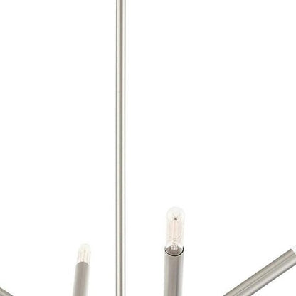 Eight Light Dimmable Chandelier With Shades