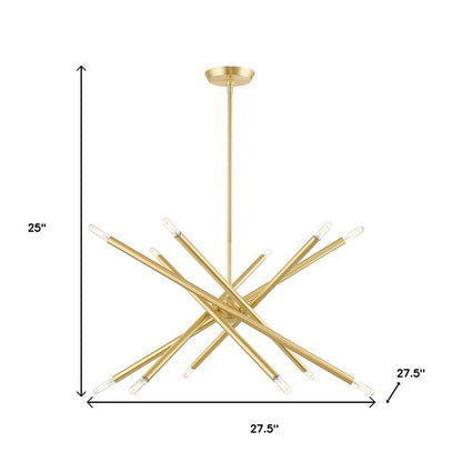Six Light Dimmable Chandelier With Shades