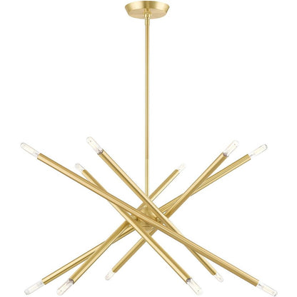 Six Light Dimmable Chandelier With Shades