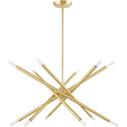 Six Light Dimmable Chandelier With Shades