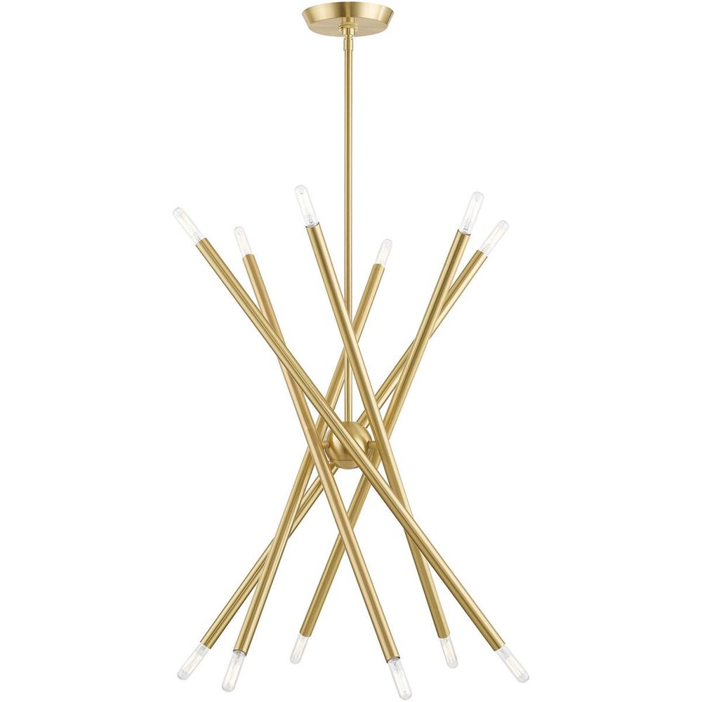 Six Light Dimmable Chandelier With Shades