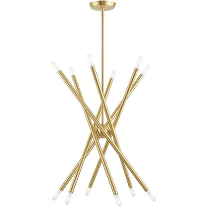 Six Light Dimmable Chandelier With Shades