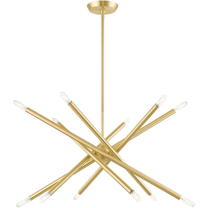 Six Light Dimmable Chandelier With Shades