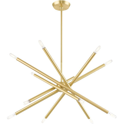 Six Light Dimmable Chandelier With Shades