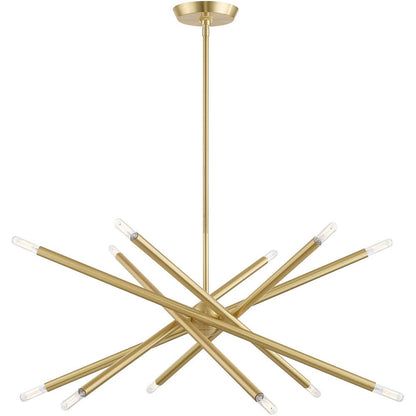 Six Light Dimmable Chandelier With Shades