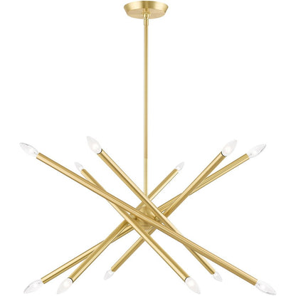 Six Light Dimmable Chandelier With Shades