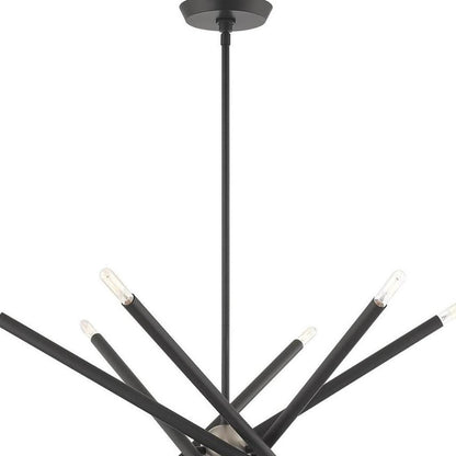 Six Light Dimmable Chandelier With Shades