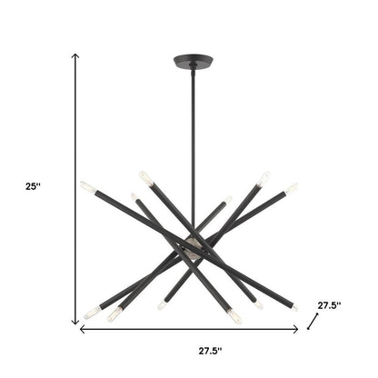 Six Light Dimmable Chandelier With Shades