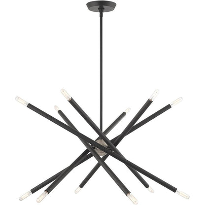 Six Light Dimmable Chandelier With Shades