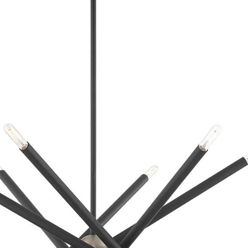 Six Light Dimmable Chandelier With Shades