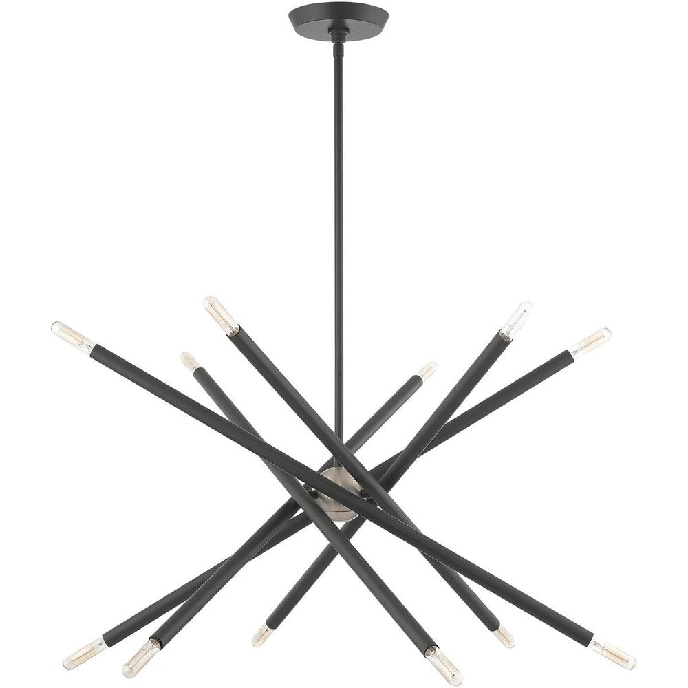Six Light Dimmable Chandelier With Shades