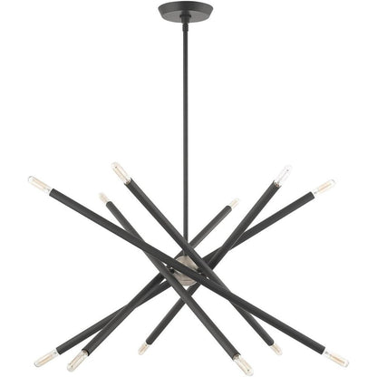 Six Light Dimmable Chandelier With Shades
