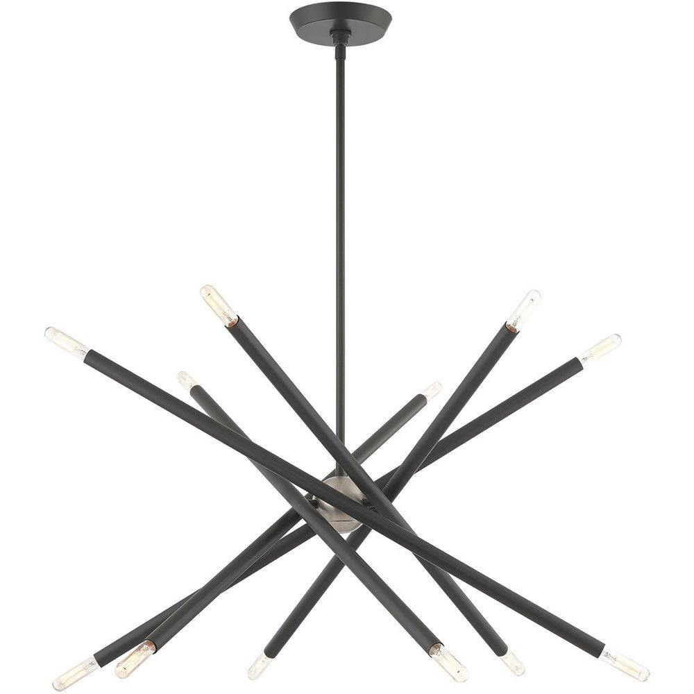 Six Light Dimmable Chandelier With Shades