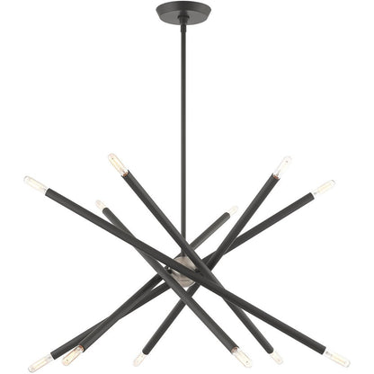Six Light Dimmable Chandelier With Shades