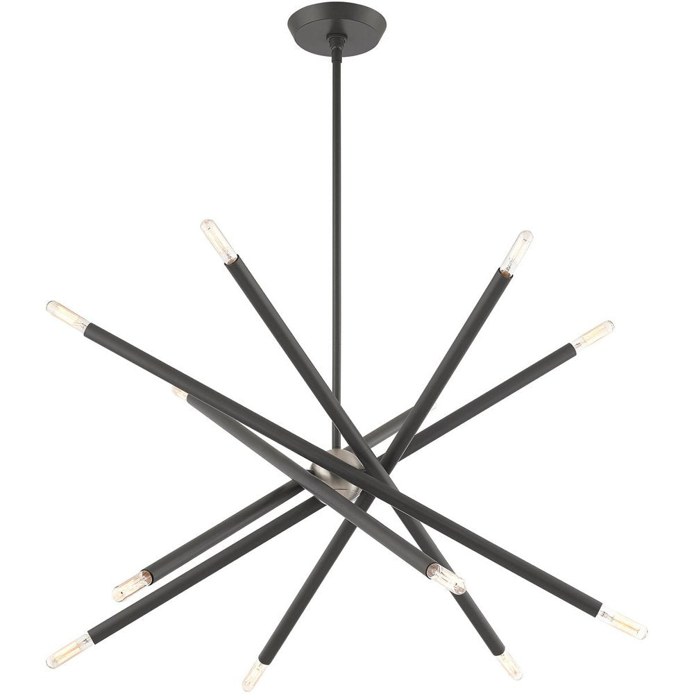 Six Light Dimmable Chandelier With Shades
