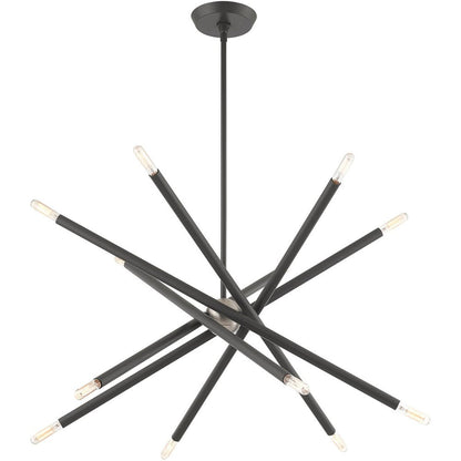 Six Light Dimmable Chandelier With Shades