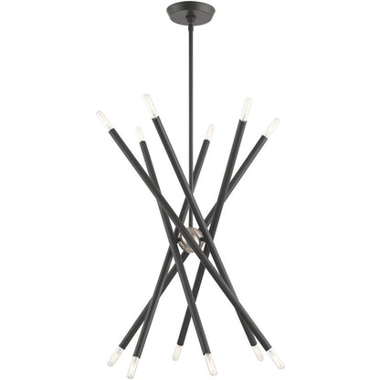 Six Light Dimmable Chandelier With Shades