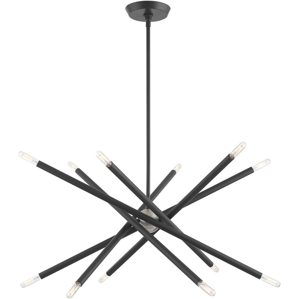 Six Light Dimmable Chandelier With Shades