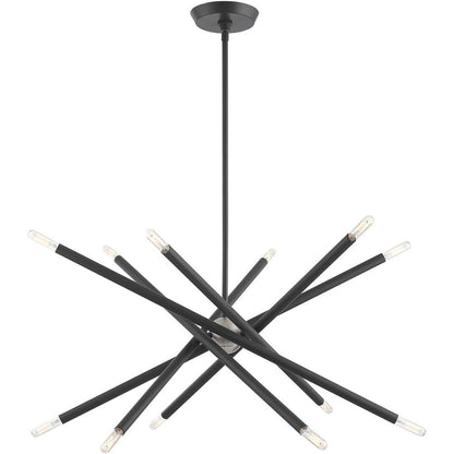 Six Light Dimmable Chandelier With Shades