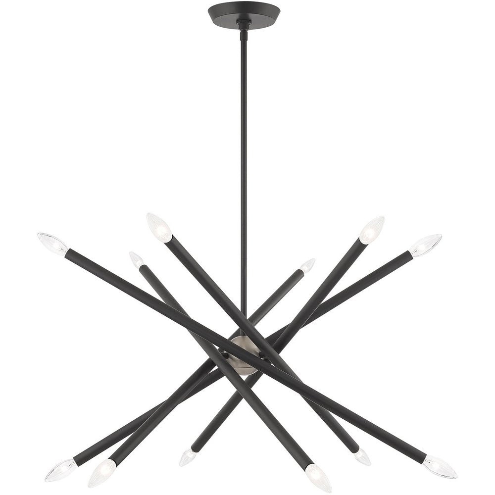 Six Light Dimmable Chandelier With Shades