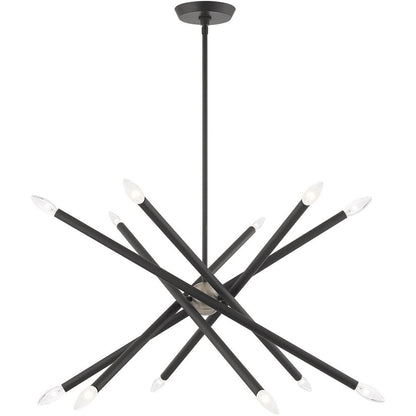 Six Light Dimmable Chandelier With Shades