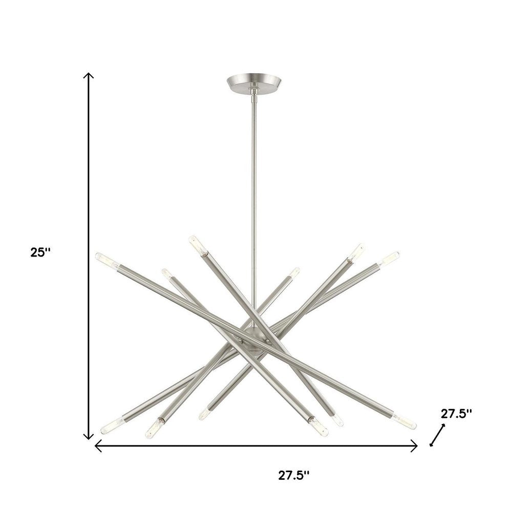 Six Light Dimmable Chandelier With Shades