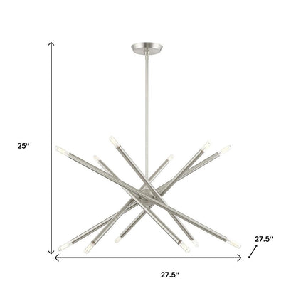 Six Light Dimmable Chandelier With Shades