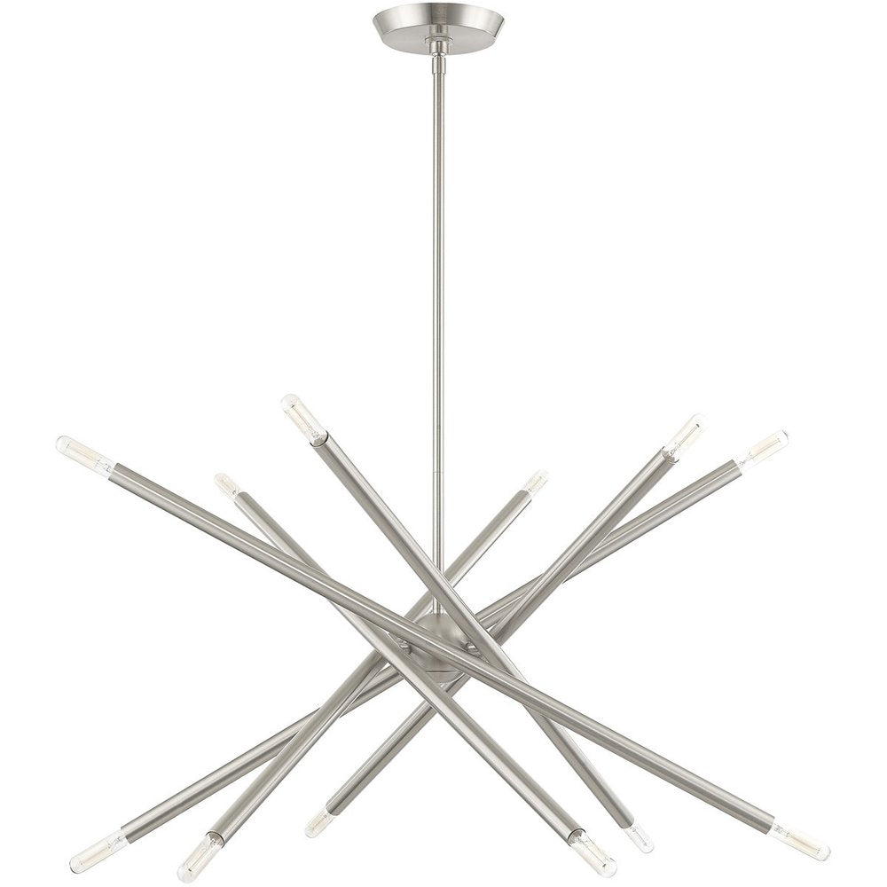 Six Light Dimmable Chandelier With Shades