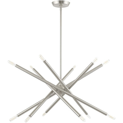 Six Light Dimmable Chandelier With Shades