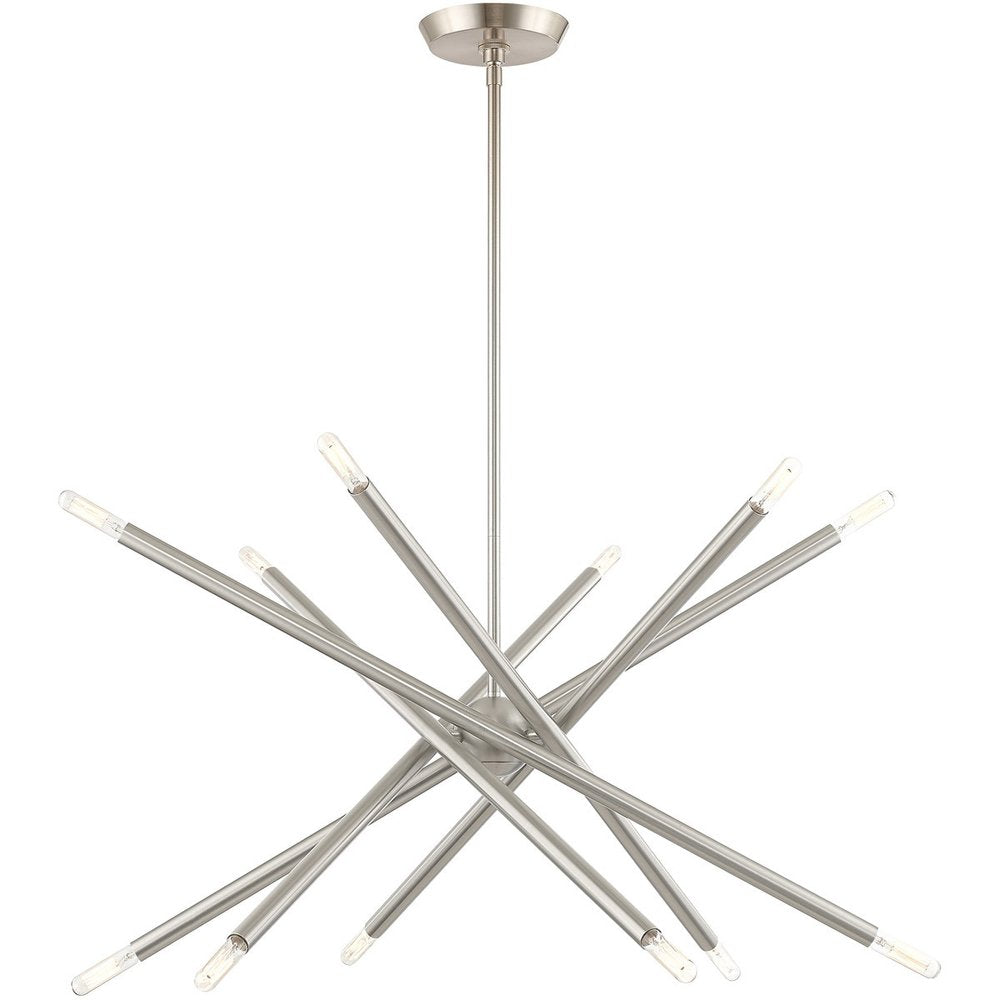Six Light Dimmable Chandelier With Shades