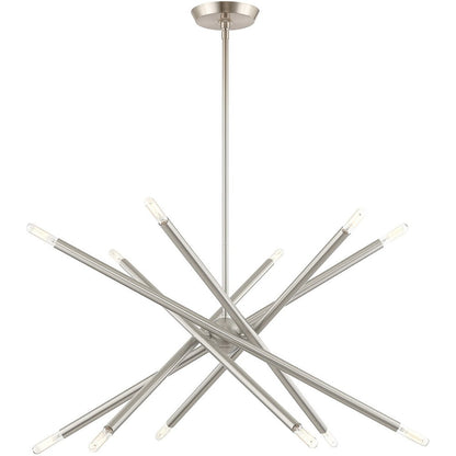 Six Light Dimmable Chandelier With Shades