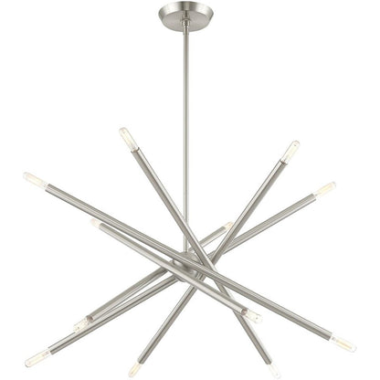 Six Light Dimmable Chandelier With Shades