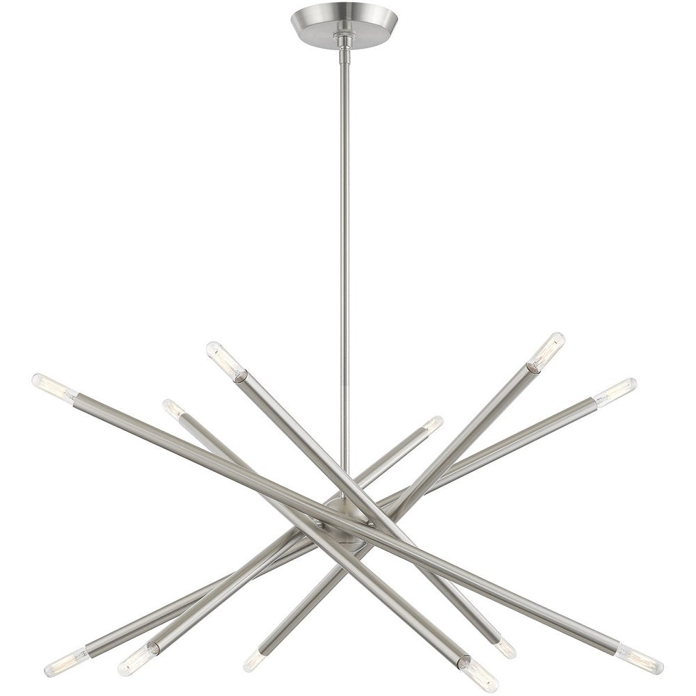Six Light Dimmable Chandelier With Shades