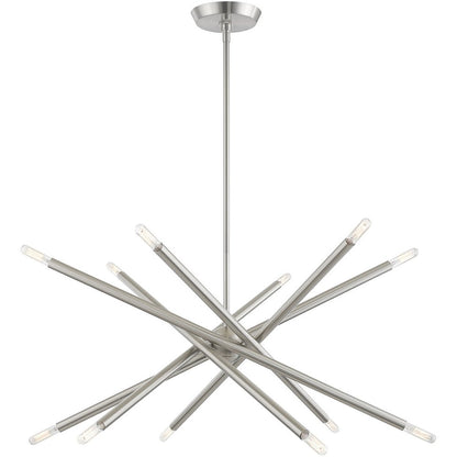 Six Light Dimmable Chandelier With Shades