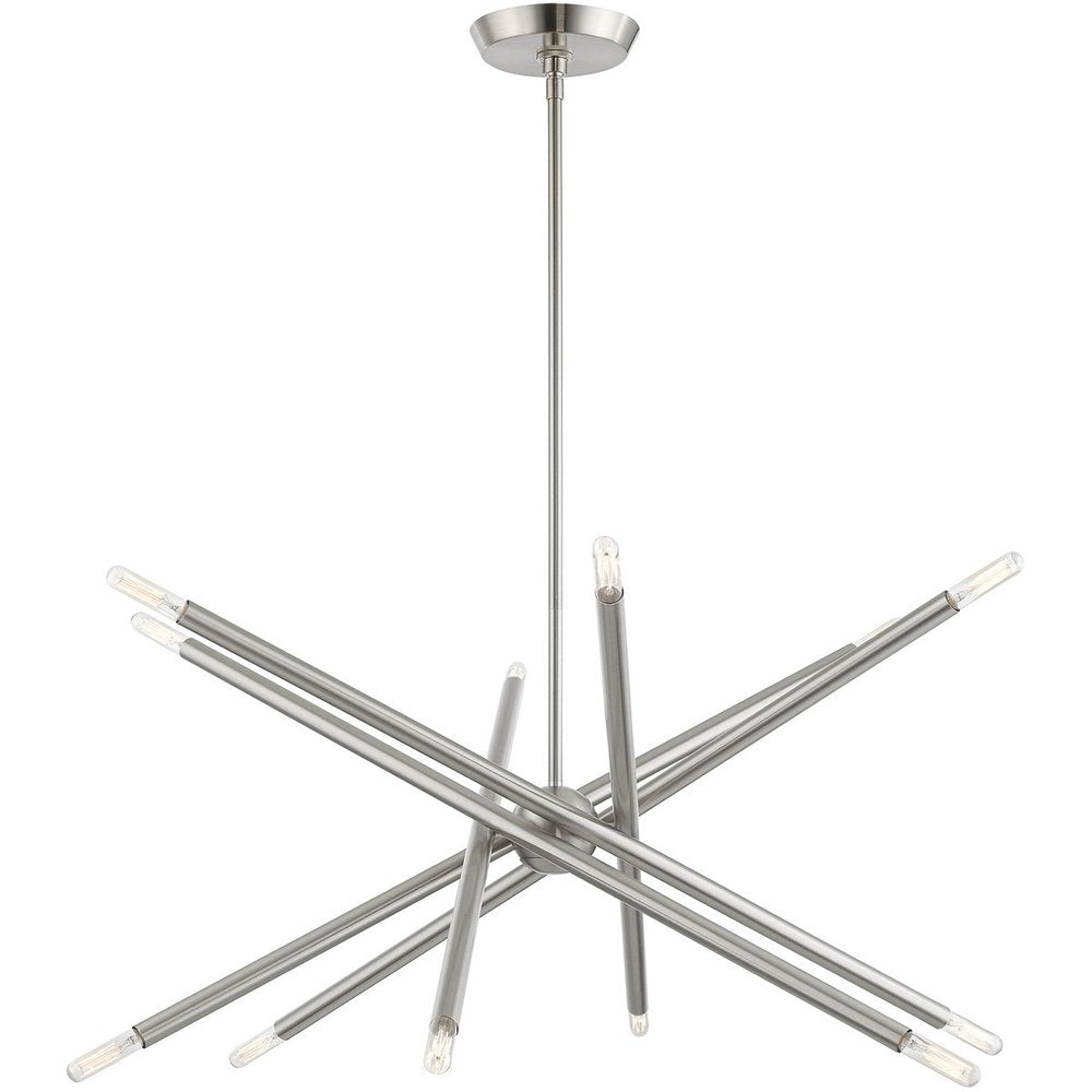 Six Light Dimmable Chandelier With Shades