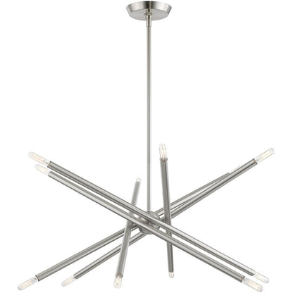 Six Light Dimmable Chandelier With Shades