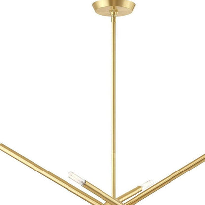 Eight Light Dimmable Chandelier With Shades