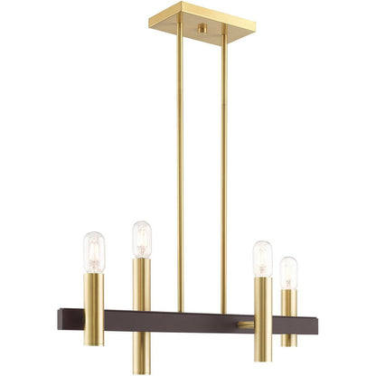 Four Light Dimmable Chandelier With Shades